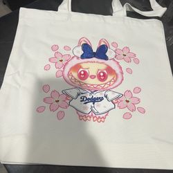 Labubu Dodgers Tote Bags