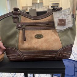 BOC Women's Brown/Tan Charging Crossbody/Shoulder Bag 