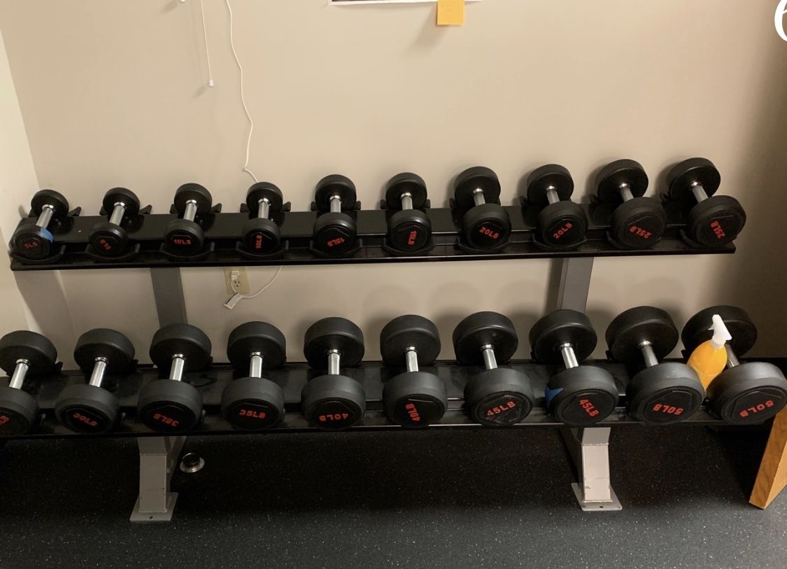 520 lb dumbbells weight set with rack