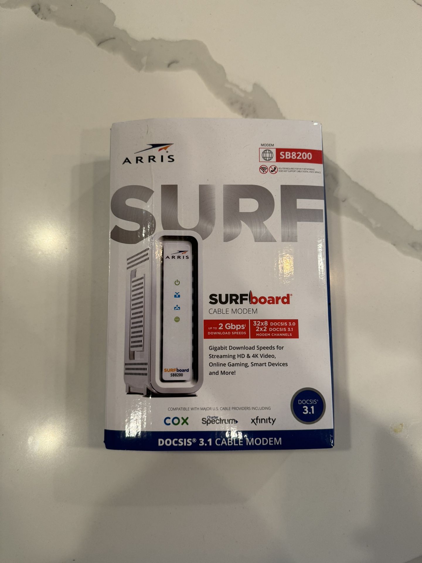 ARRIS SURFboard DOCSIS 3.1 Cable Modem, Model SB8200