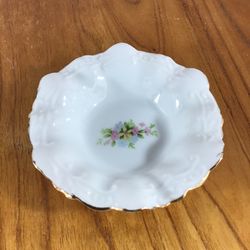 Vtg. Lefton Floral Bowl with Gold Trim