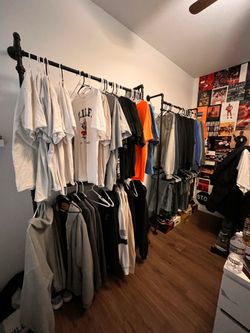 Retail- Boutique style wall- clothing racks