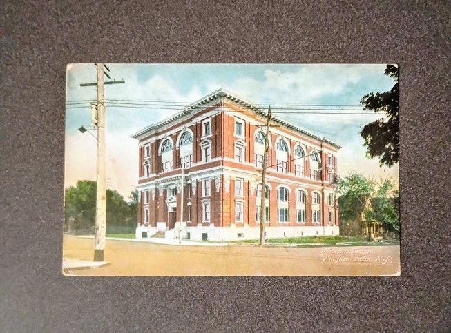 1910 Masonic Temple Niagara Falls Antique Collectible posted Postcard A-1