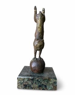 Sergio Bustamente Bronze Cat Sculpture