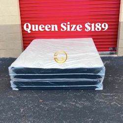 NEW QUEEN SIZE MATTRESS AND BOX SPRING - 2PC 