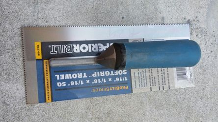 1/16"× 1/16"×1/16" SQ ,soft grip trowel