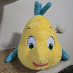 Rare 14" Tokyo Disney Resort Flounder Little Mermaid Plush Toy