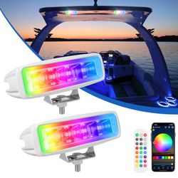 RGB Marine LED Light Bar Flood Spotlight 