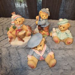 Collectible Cherished Teddies 4 Figurines 