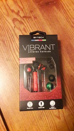 NEW vibrant stereo earbuds.