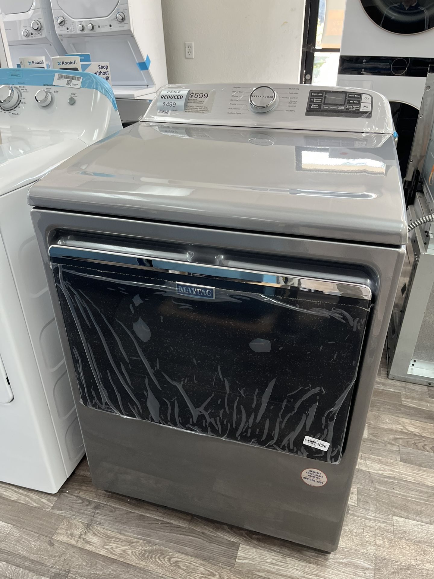$499 Maytag Electric Vented Dryer, Energy Star, Open Box, 1 Yr Warranty