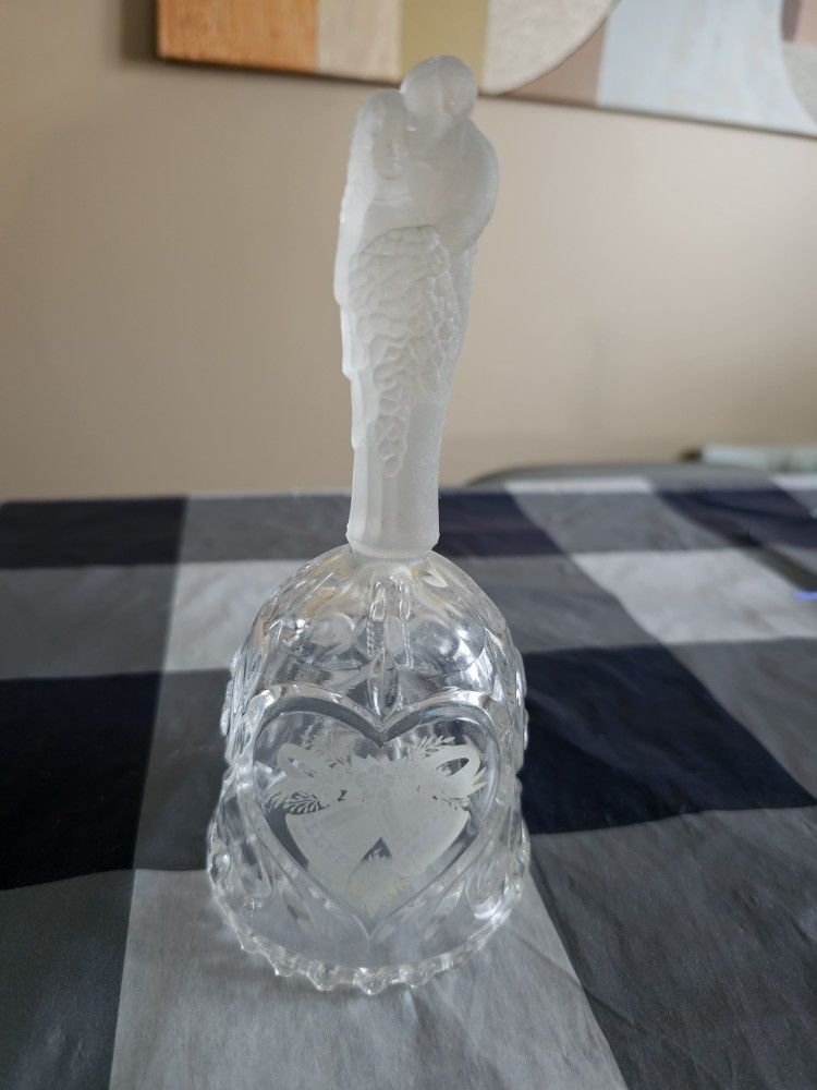 Bride And Groom Crystal Wedding Bell