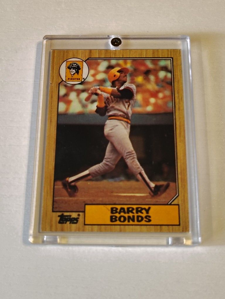 1987 Topps Barry Bonds Rookie Error Baseball Card.