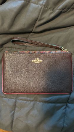 Coach large wristlet zip