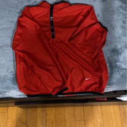 Vintage 90s Big Logo Swoosh Red Jacket, Size : Medium 
