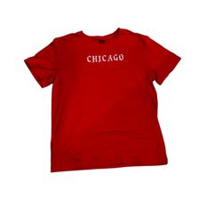 Shein Sz M Men Graphic Tee shirt Red