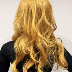 Yellow E Blonde Wig