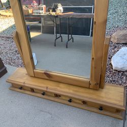 Mirror Wooden For Top Of Dresser Placement 