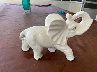 Beautiful White Ceramic Elephant