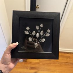 New Handmade Filigree 925 Silver Flower Frame