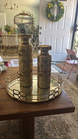 Candle holder, decor tray .