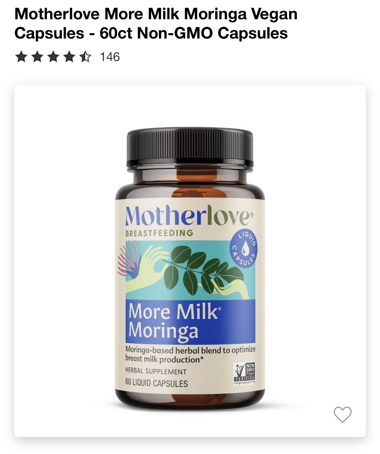 Motherlove,More Milk Moringa