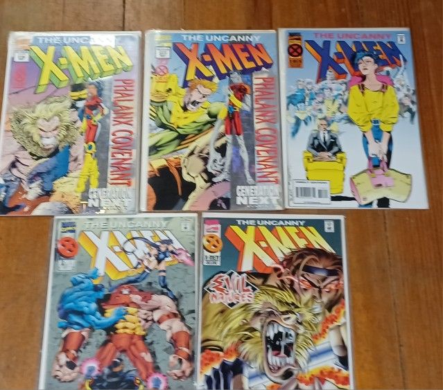 Xmen Uncanny 5 Comic Book Lot Phalanx Covenant Evil Nature's Juggernaut