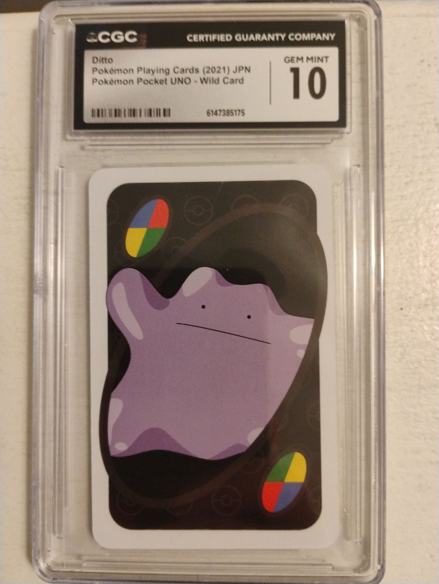 CGC graded 10 ditto Pokemon uno vard