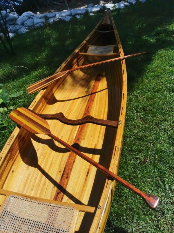 15' Handcrafted Wooden Canoe