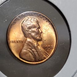 1958 D Lincoln Wheat Penny. Uncirculated 