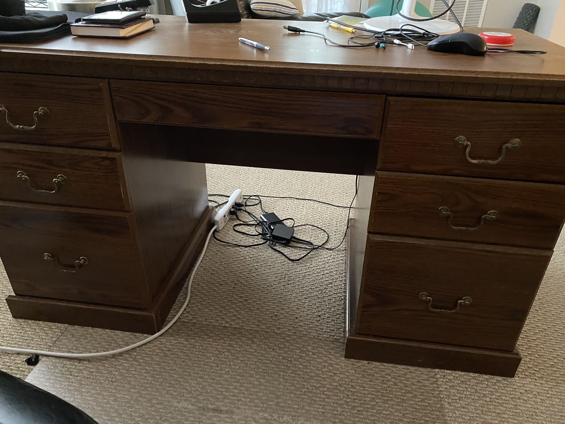 Desk and matching File Cabinet