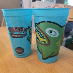 FREE - Pair of Turquoise Fuzzy's Taco Plastic Cups