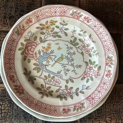 Vintage Adams Calyx Ware “Singapore Bird” China Plates – Set of 6 - $80 (Glendale)