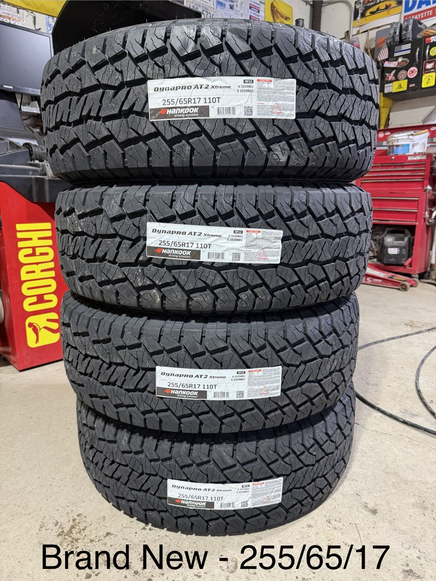 (4) - 265/65/17 Hankook DynaPro AT2 Xtreme Tires