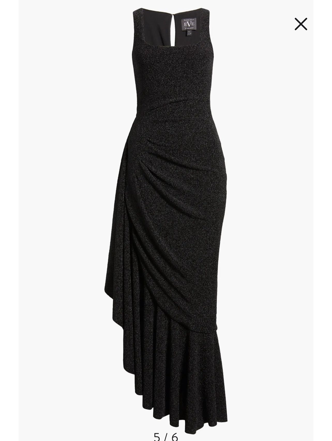 BLACK HALO ASYMMETRICAL GOWN - Size 8