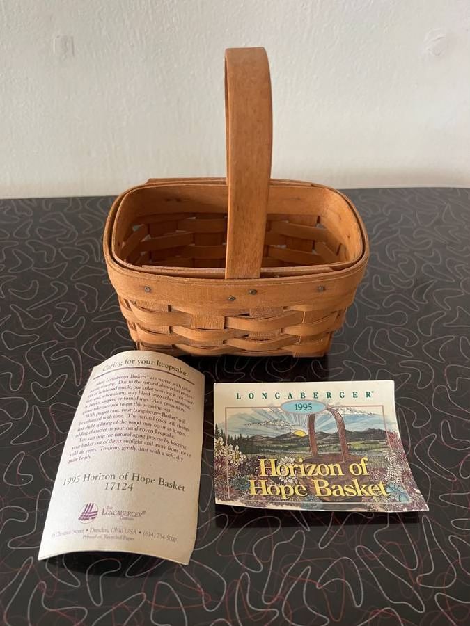 Longaberger 1995 American Cancer Society Horizon of Hope Basket