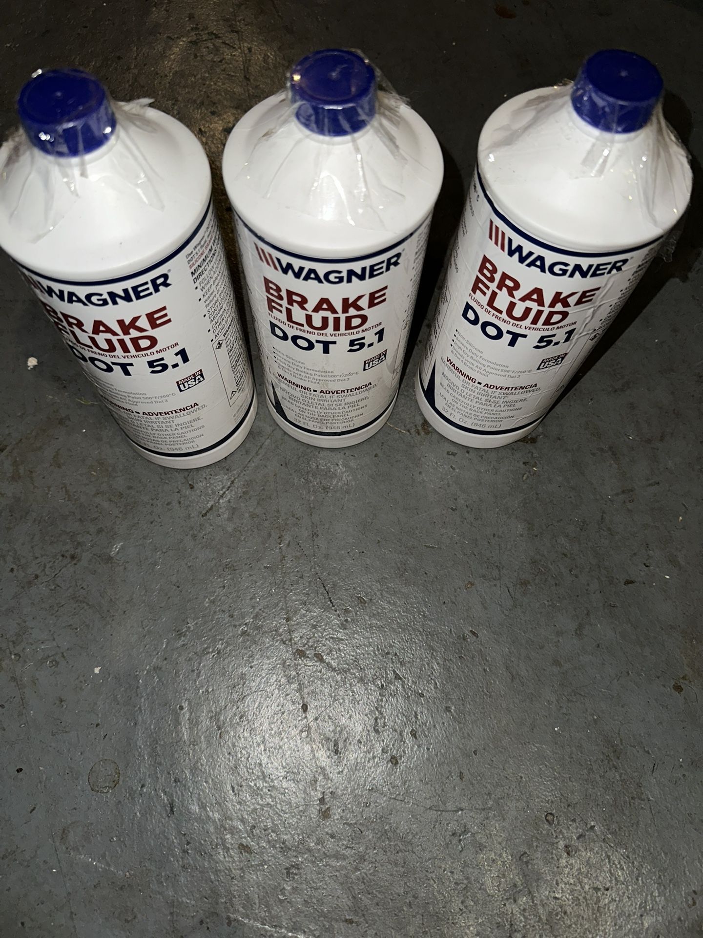 3 Bottles Wagner Brake Fluid 5.1 - New