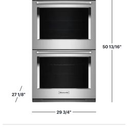 Kitchen Aid 30” Double Wall Ovens With Air Fry Mode  