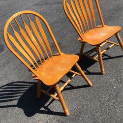 2 Big size chairs solid wood good condition￼
