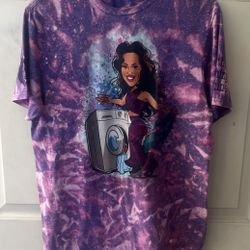 Gildan Selena Washing Machine Tie Dye Purple T-shirt Size M