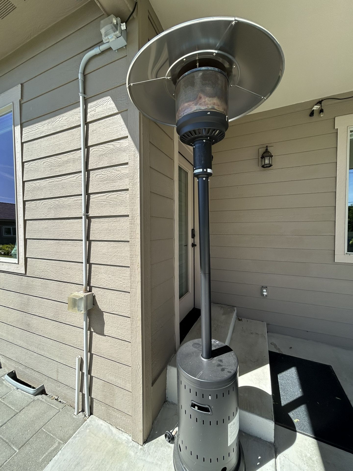 Fire Sense Matte Black Patio Heater