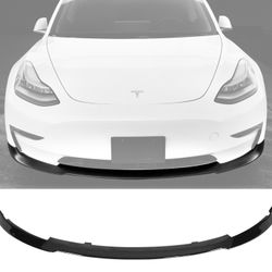 17-23 Tesla Model 3 Gloss Black Performance Style Front Bumper Lip