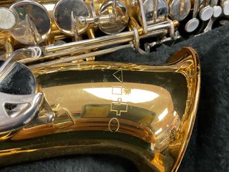 Alto Saxophone Gold Lacquer with Silver Keys