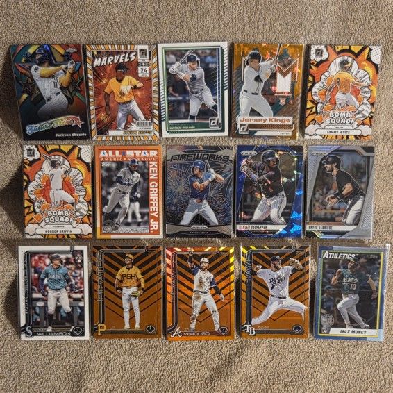 $3 EACH BASEBALL CARDS TOPPS PANINI DONRUSS PRIZM CHROME PATCH RELIC MEMORABILIA INSERT PARALLEL