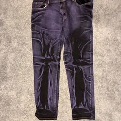 Purple and Black Denim Jeans size 42 slim fit