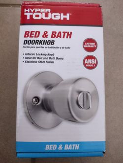 Hyper Tough Privacy Bed/Bath Doorknob Stainless Steel Finish