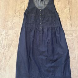 J. Crew Size 10 Women’s Knee Length Sleevless Blue Jean Dress 