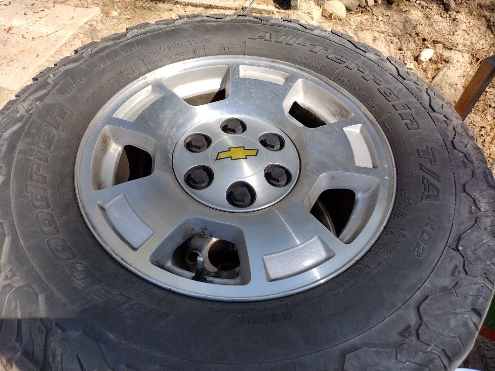 Set Of Chevy Wheels And Tires
