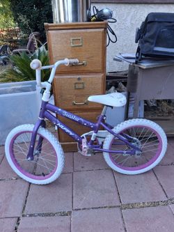 Girls Huffy Seastar Kids Bike Purple Good Condition