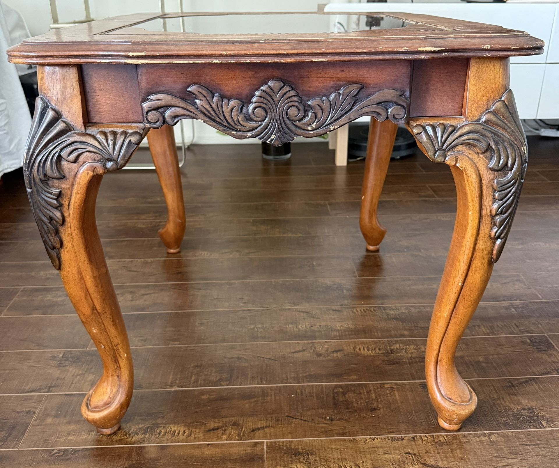Antique Cherry Wood End Table